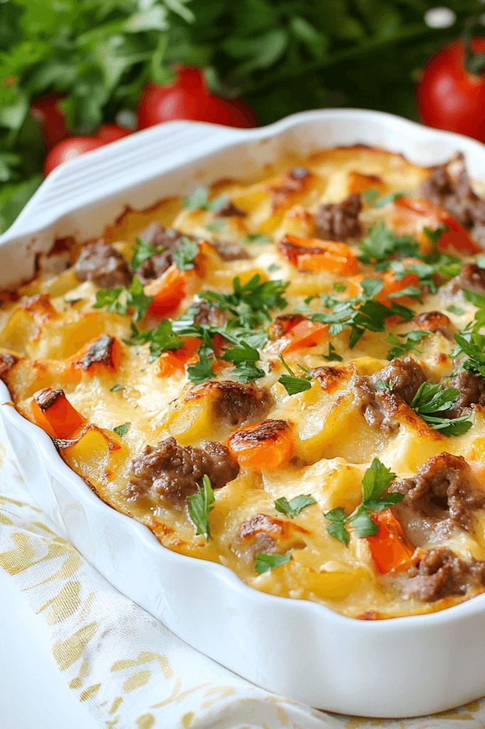 Картофельная запеканка с говядиной